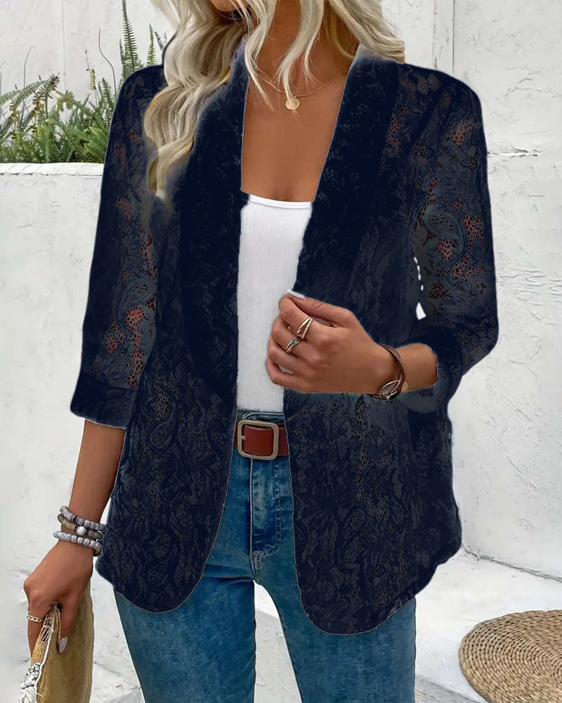 Elegante Blazer Met Bloemenkant™ | 1+1 GRATIS