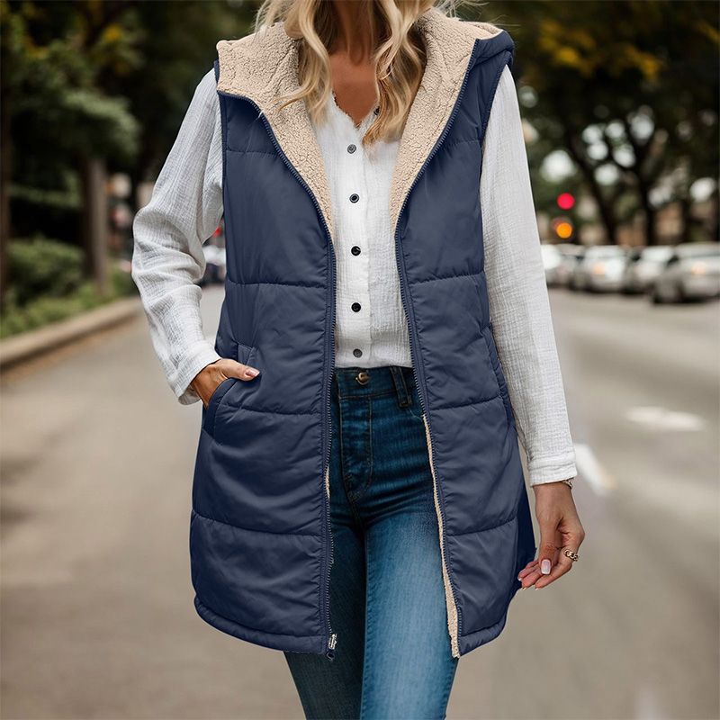 Dames Herfst Omkeerbaar Mouwloos Vest™