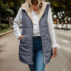 Dames Herfst Omkeerbaar Mouwloos Vest™