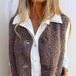 Dames Herfst Knoopvest Met Warme Wol™