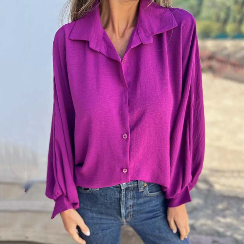 Dames Elegante Effen Geknoopte Blouse™